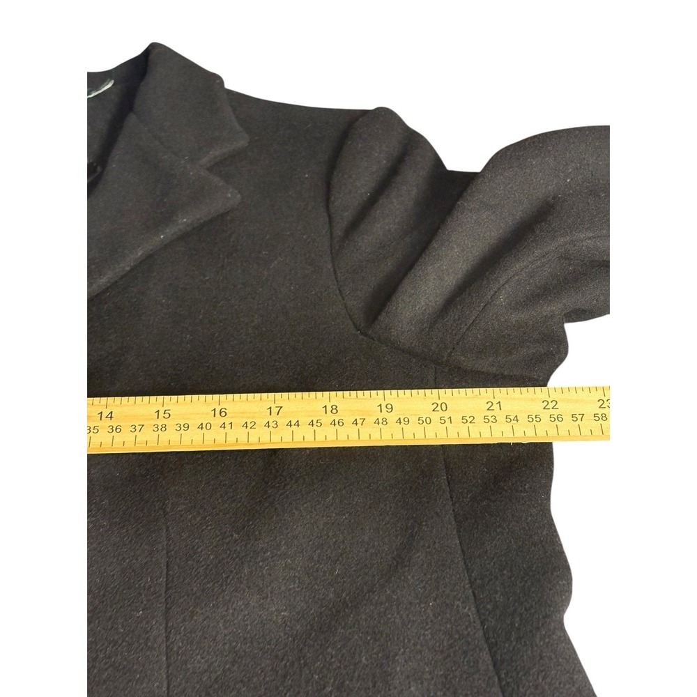Lauren Ralph Lauren Women's Wool Blend Long Sleeve Mid Length Black Coat Size 16 - Picture 12 of 15